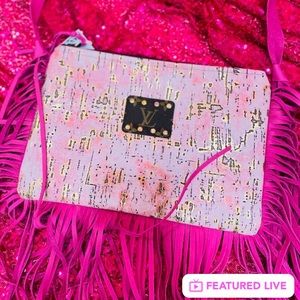 Brand new blush pink aspen cork Maxine purse